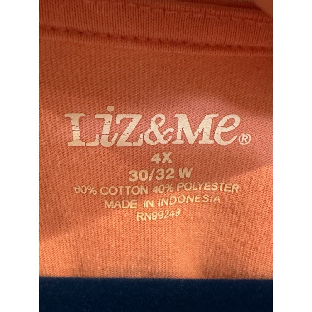 LIZ & ME FOR CATHERINES Women Short Sleeve Blouse Top Size 4XL Pink Coral Lot 2 - Picture 6 of 10